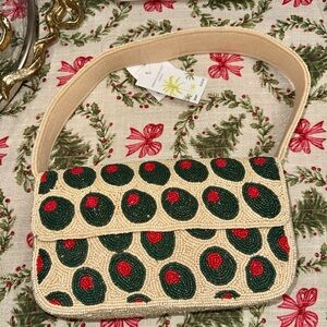 Olive  Beaded Handbag
